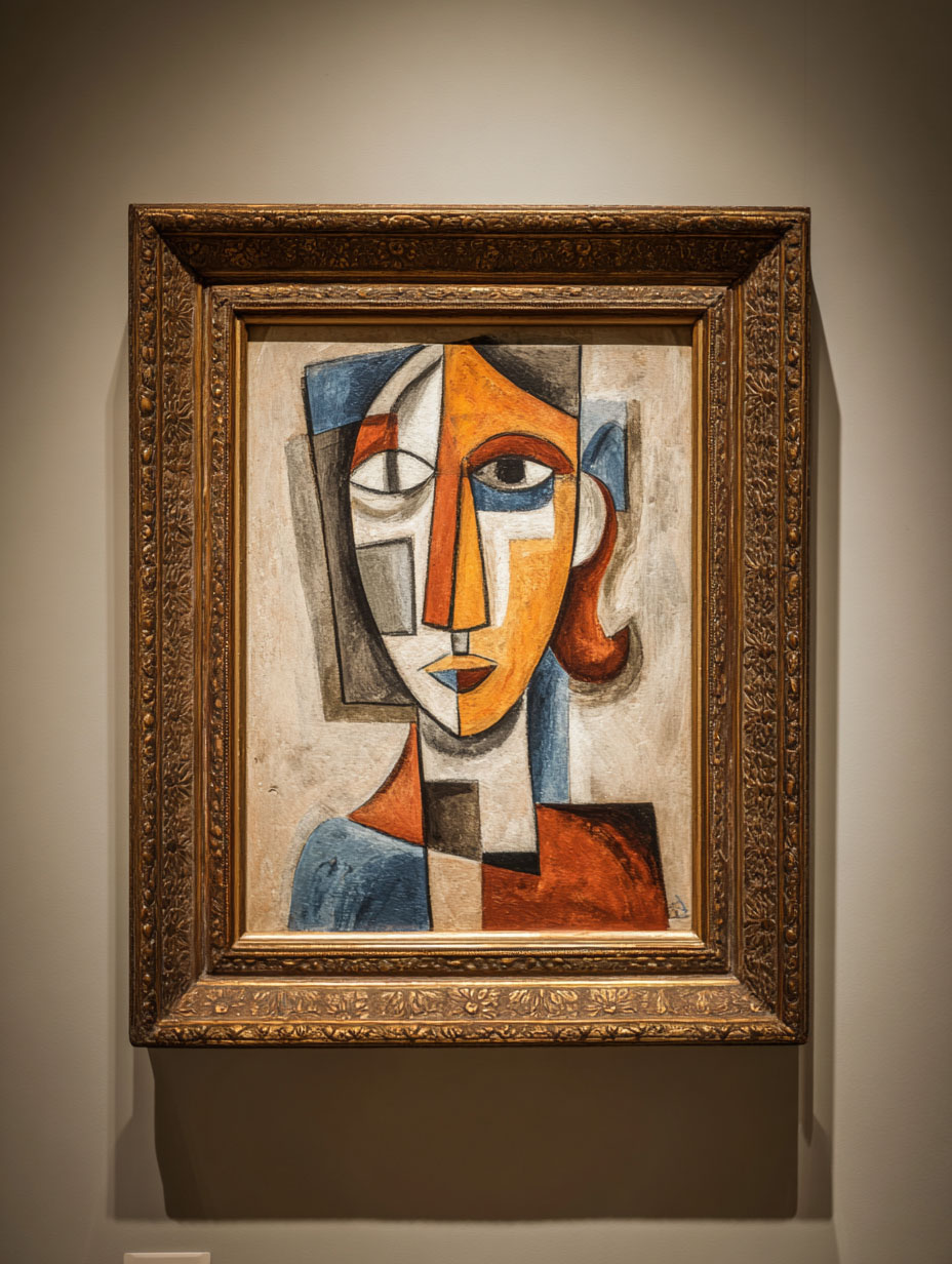 Tête de Femme, Gouache sur papier